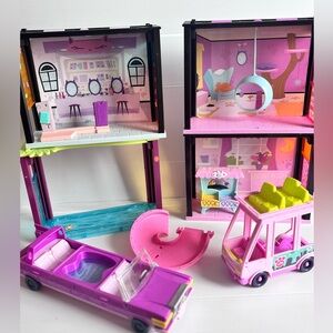 Littlest Pet Shop LPS Large Playset Bundle House Vehicles Accessories